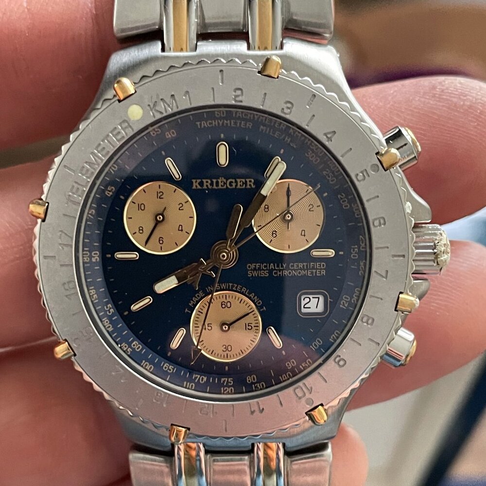 Krieger Men's Swiss Chronometer Watch